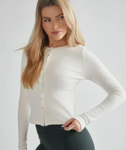 Best Six Stories Ribbed Cardigan - Buttermilk