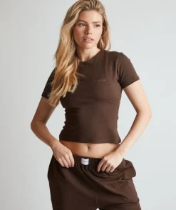 Discount Six Stories Soft Short Sleeve Tee - Espresso