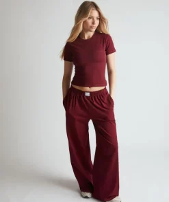 Clearance Six Stories Soft Short Sleeve Tee - Merlot