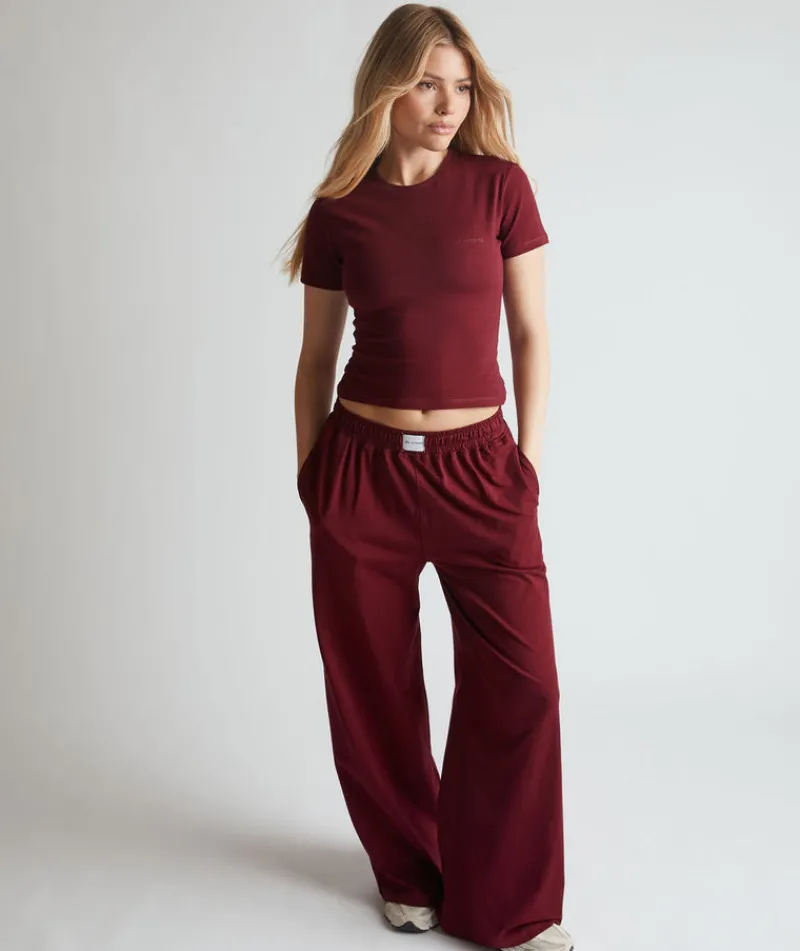 Clearance Six Stories Soft Short Sleeve Tee - Merlot