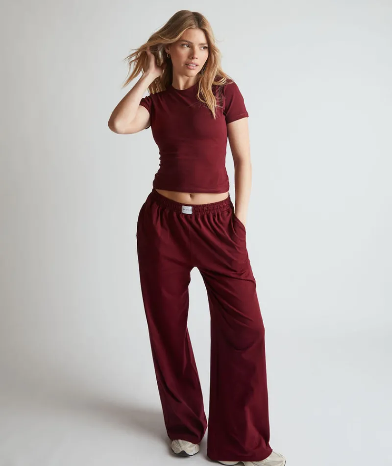 Clearance Six Stories Soft Short Sleeve Tee - Merlot