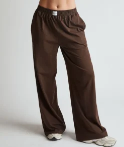 Online Six Stories Soft Wide Leg Lounge Trousers - Espresso