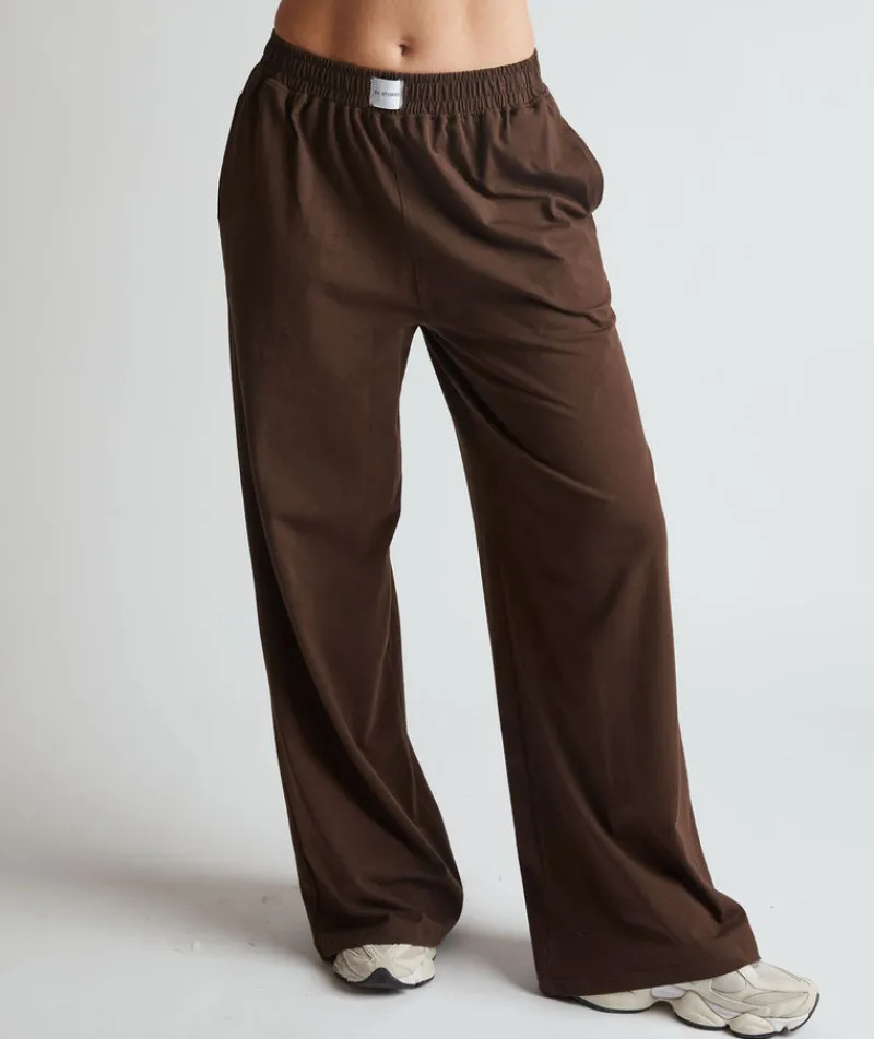 Online Six Stories Soft Wide Leg Lounge Trousers - Espresso