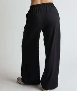 Outlet Six Stories Soft Wide Leg Lounge Trousers - Black