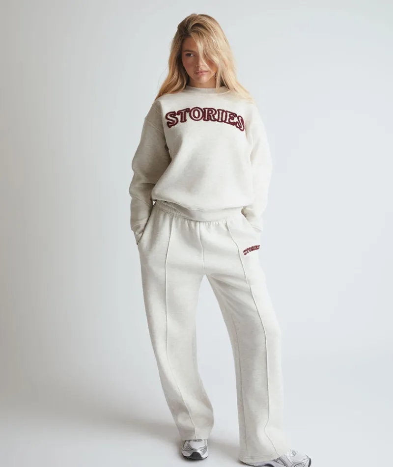 Best Six Stories Stories Sweatpants - Oatmeal Marl