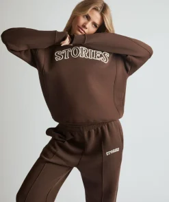 Discount Six Stories Stories Sweatshirt - Espresso
