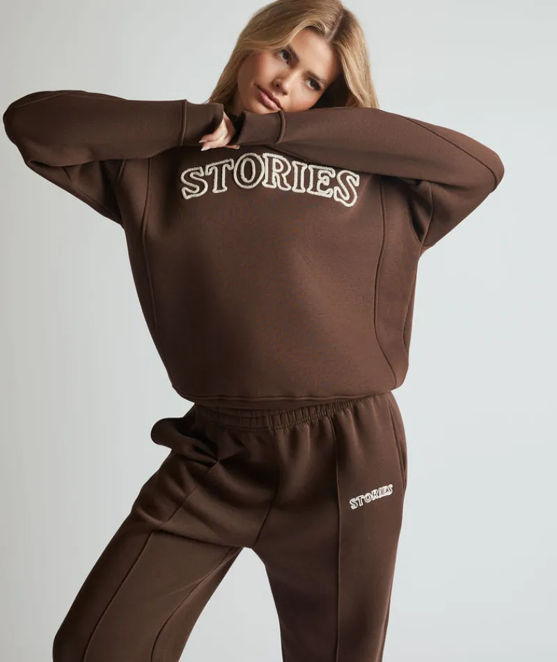 Discount Six Stories Stories Sweatshirt - Espresso