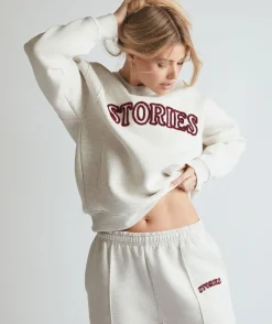 Outlet Six Stories Stories Sweatshirt - Oatmeal Marl