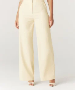Hot Six Stories Tailored Wide Leg Trousers - Lemon