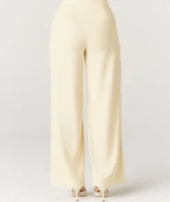 Hot Six Stories Tailored Wide Leg Trousers - Lemon