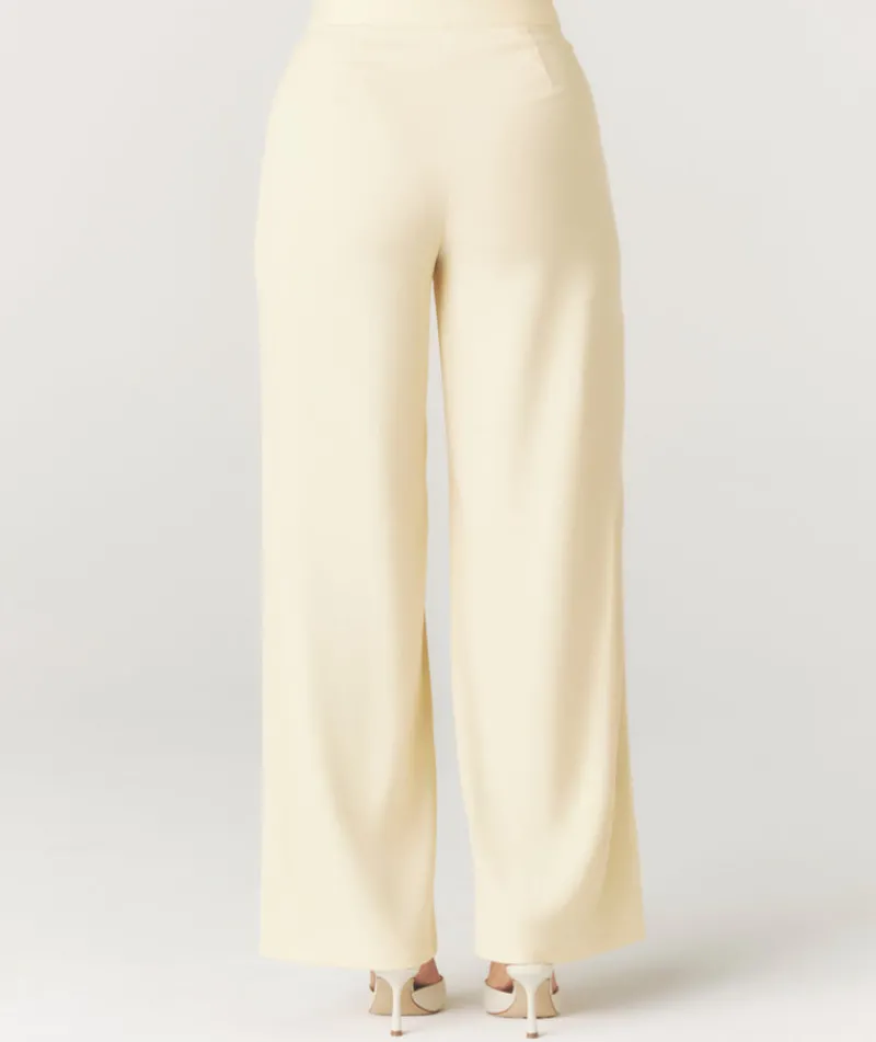 Hot Six Stories Tailored Wide Leg Trousers - Lemon