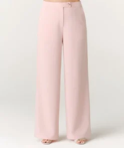 Sale Six Stories Tailored Wide Leg Trouser - Pink