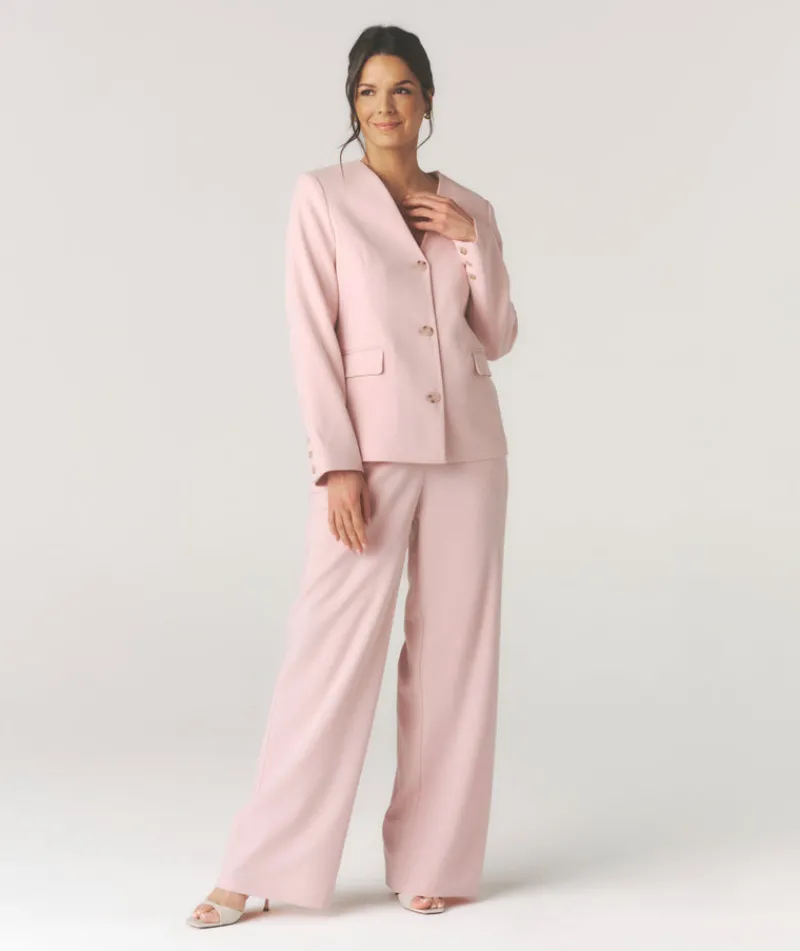 Sale Six Stories Tailored Wide Leg Trouser - Pink