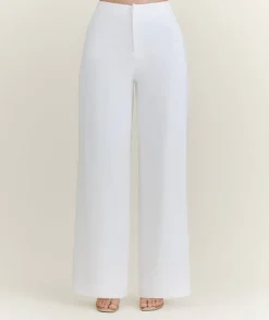 Discount Six Stories Wide Leg Tailored Trousers - White
