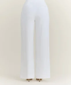 Discount Six Stories Wide Leg Tailored Trousers - White