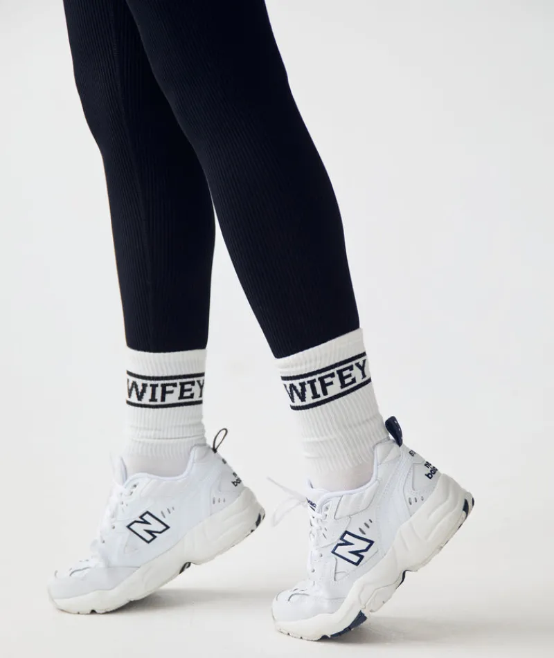 Six Stories Wifey Socks - Black