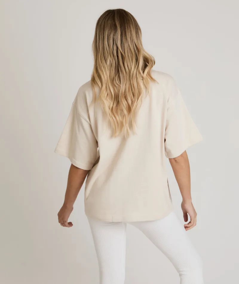 Discount Six Stories Wifey Teddy Tee - Champagne